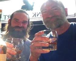 Graham McTavish consuming alcohol